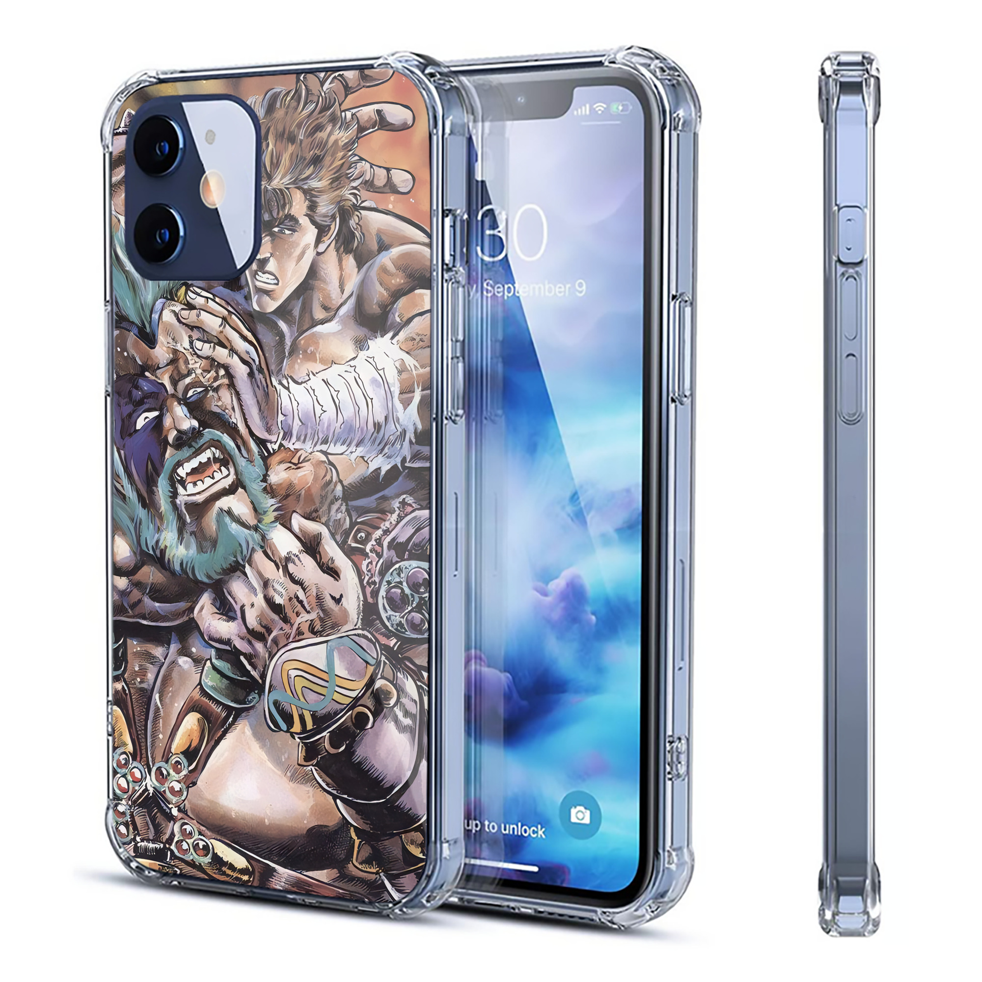 （画像用） 北斗の拳 Fist of the North Star 【iPhone 12シリーズ対応】透明スマホケース（クリアソフトケース）